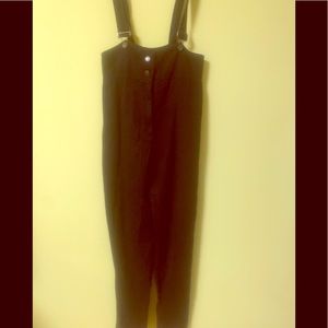 Vintage Black Denim Overalls